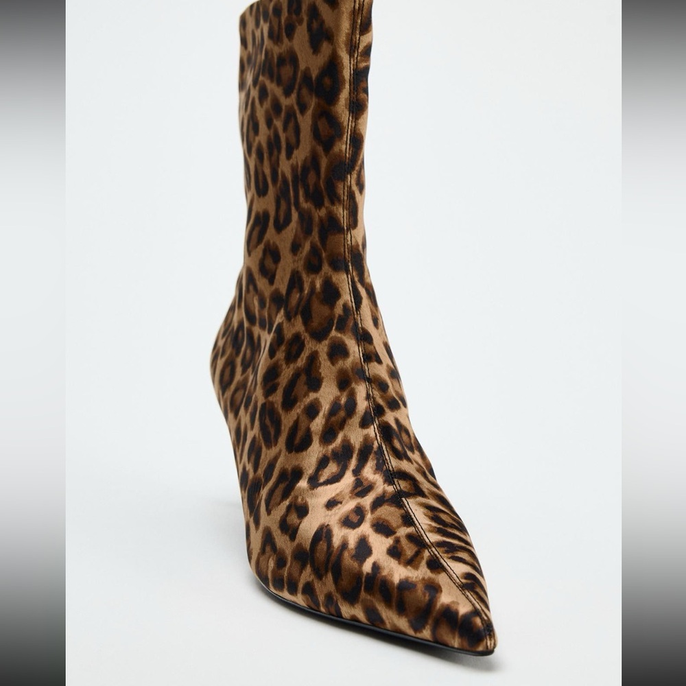 Zara Leopard Print Women's Ankle Boots - Picture 6 of 12